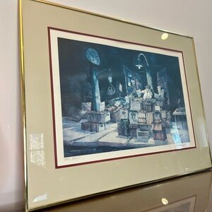 Tom Lynch Original Vintage Signed Print - “Fresh Produce” 1979 - Framed